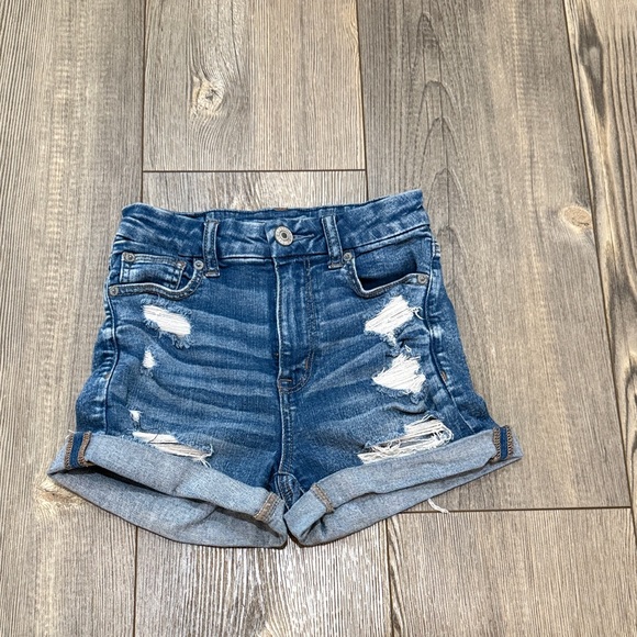 American Eagle Outfitters Curvy Hi-Rise Shortie Shorts - Picture 1 of 8